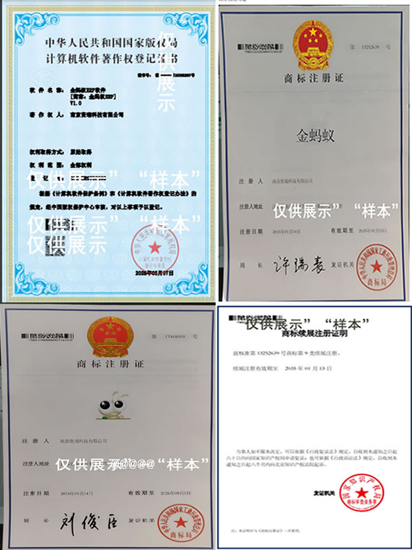 金蚂蚁财务软件著作权证书